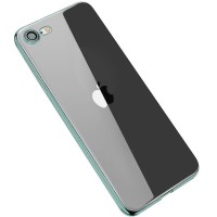 Прозрачный силиконовый чехол с глянцевой окантовкой Full Camera для Apple iPhone 7/8/SE(2020) (4.7'') Зелений (10736)