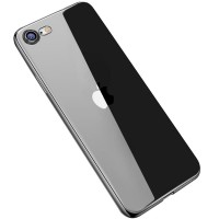 Прозрачный силиконовый чехол с глянцевой окантовкой Full Camera для Apple iPhone 7/8/SE(2020) (4.7'') Черный (10738)