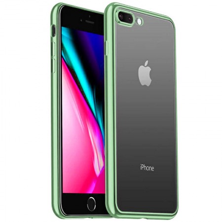 Прозрачный силиконовый чехол с глянцевой окантовкой Full Camera для Apple iPhone 7 plus/8 plus (5.5) Зелёный (17547)