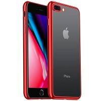 Прозрачный силиконовый чехол с глянцевой окантовкой Full Camera для Apple iPhone 7 plus/8 plus (5.5) Червоний (17549)