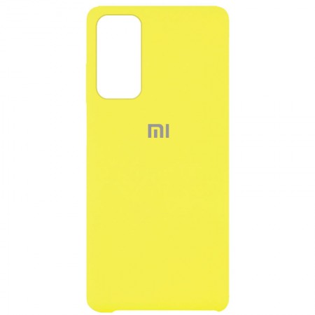 Чехол Silicone Cover (AAA) для Xiaomi Mi 10T / Mi 10T Pro Желтый (10924)