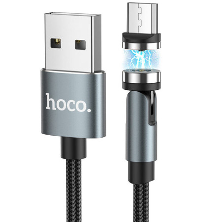 Дата кабель Hoco U94 ''Universal magnetic'' MicroUSB (1.2 m) Чорний (20560)