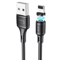 Дата кабель Hoco X52 ''Sereno magnetic'' USB to Lightning (1m) Черный (15025)