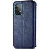 Кожаный чехол книжка GETMAN Cubic (PU) для Samsung Galaxy A52 5G Синий (10970)