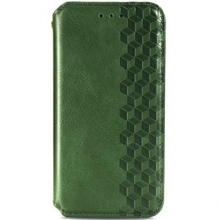 Кожаный чехол книжка GETMAN Cubic (PU) для Samsung Galaxy A12 Зелений (10987)