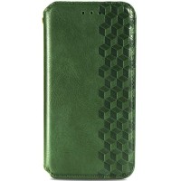 Кожаный чехол книжка GETMAN Cubic (PU) для Samsung Galaxy A02s / M02s Зелёный (10981)