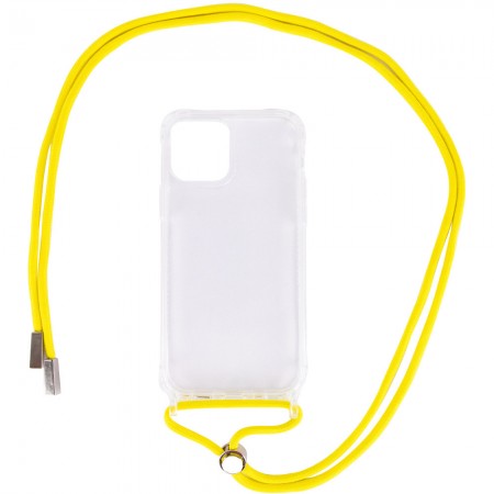 Чехол TPU Crossbody Transparent для Apple iPhone 12 Pro / 12 (6.1'') Жовтий (11054)