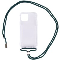Чехол TPU Crossbody Transparent для Apple iPhone 12 Pro / 12 (6.1'') Зелений (11042)