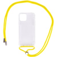 Чехол TPU Crossbody Transparent для Apple iPhone 12 mini (5.4'') Жовтий (11075)