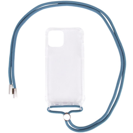 Чехол TPU Crossbody Transparent для Apple iPhone 12 Pro Max (6.7'') Зелений (11093)