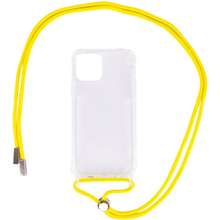 Чехол TPU Crossbody Transparent для Apple iPhone 11 (6.1'') Жовтий (11059)