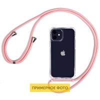 Чехол TPU Crossbody Transparent для Apple iPhone XR (6.1'') Рожевий (11147)