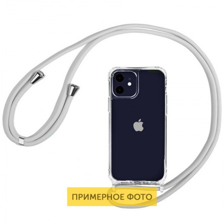 Чехол TPU Crossbody Transparent для Apple iPhone XR (6.1'') Сірий (11148)