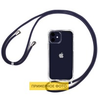 Чехол TPU Crossbody Transparent для Apple iPhone XR (6.1'') Синій (11149)