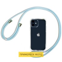 Чехол TPU Crossbody Transparent для Apple iPhone XR (6.1'') Блакитний (11138)