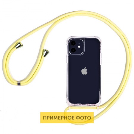 Чехол TPU Crossbody Transparent для Apple iPhone XR (6.1'') Желтый (11139)
