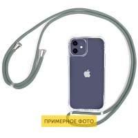 Чехол TPU Crossbody Transparent для Apple iPhone XR (6.1'') Зелёный (11141)