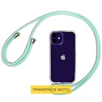 Чехол TPU Crossbody Transparent для Apple iPhone 7 / 8 / SE (2020)(4.7'') Бірюзовий (11152)