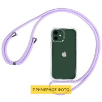 Чехол TPU Crossbody Transparent для Apple iPhone 7 / 8 / SE (2020)(4.7'') Сиреневый (11166)
