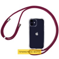 Чехол TPU Crossbody Transparent для Apple iPhone 7 / 8 / SE (2020)(4.7'') Красный (11158)