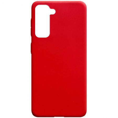 Силиконовый чехол Candy для Samsung Galaxy S21+ Красный (11275)