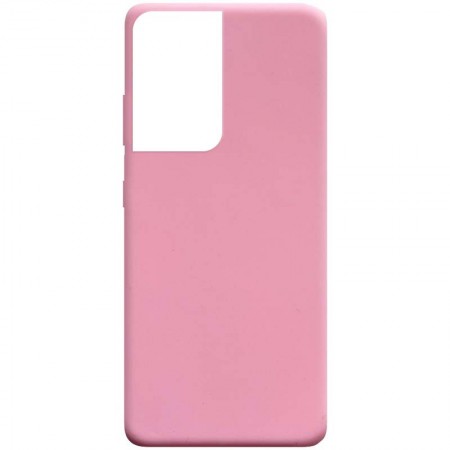 Силиконовый чехол Candy для Samsung Galaxy S21 Ultra Рожевий (11290)