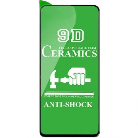 Защитная пленка Ceramics 9D (без упак.) для Realme 7 Pro Черный (16870)