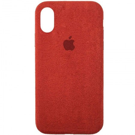 Чехол ALCANTARA Case Full для Apple iPhone X / XS (5.8'') Красный (22137)