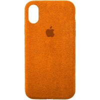 Чехол ALCANTARA Case Full для Apple iPhone X / XS (5.8'') Помаранчевий (12718)