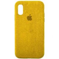 Чехол ALCANTARA Case Full для Apple iPhone X / XS (5.8'') Жовтий (22138)