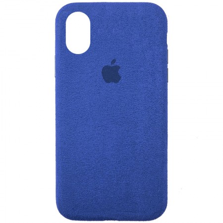 Чехол ALCANTARA Case Full для Apple iPhone XS Max (6.5'') Синий (11396)