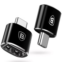 Переходник Baseus USB Female To Type-C Male Adapter Converter (CATOTG) Черный (23509)
