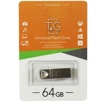 Флеш-драйв 3.0 USB Flash Drive T&G 117 Metal Series 64GB Сріблястий (14495)