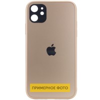 TPU+Glass чехол GLOSSY Logo Full camera для Apple iPhone 7 plus / 8 plus (5.5'') Золотий (11405)
