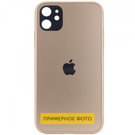 TPU+Glass чехол GLOSSY Logo Full camera для Apple iPhone 7 plus / 8 plus (5.5'') Золотой (11405)