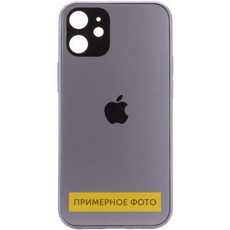 TPU+Glass чехол GLOSSY Logo Full camera для Apple iPhone X / XS (5.8'') Серый (12720)