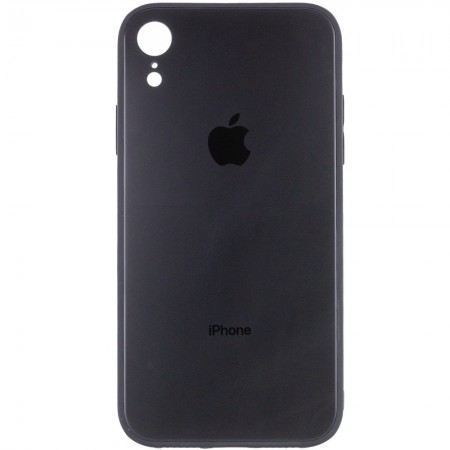 TPU+Glass чехол GLOSSY Logo Full camera для Apple iPhone XR (6.1'') Черный (12723)