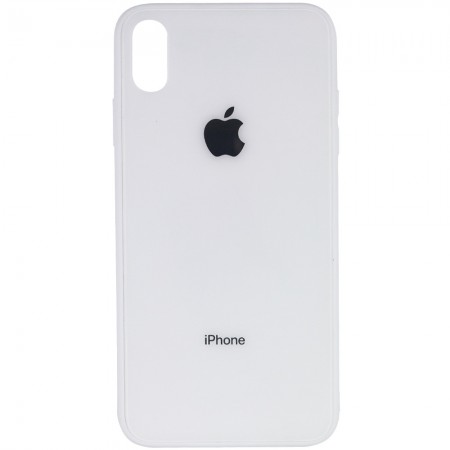 TPU+Glass чехол GLOSSY Logo Full camera для Apple iPhone XS Max (6.5'') Белый (11409)