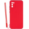 Чехол TPU Square Full Camera для Samsung Galaxy A02s Красный (11518)