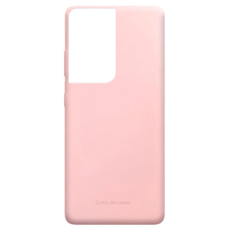 TPU чехол Molan Cano Smooth для Samsung Galaxy S21 Ultra Рожевий (12733)