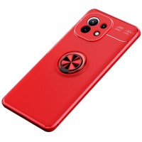 TPU чехол Deen ColorRing под магнитный держатель (opp) для Xiaomi Mi 11 Червоний (11568)