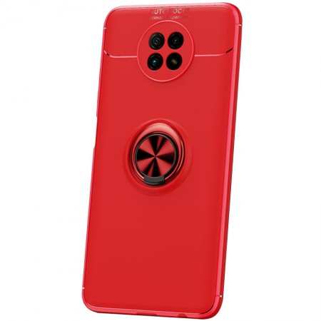 TPU чехол Deen ColorRing под магнитный держатель (opp) для Xiaomi Redmi Note 9 5G / Note 9T Красный (11580)