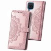 Кожаный чехол (книжка) Art Case с визитницей для Samsung Galaxy A12 Рожевий (13235)