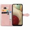 Кожаный чехол (книжка) Art Case с визитницей для Samsung Galaxy A12 Рожевий (13235)