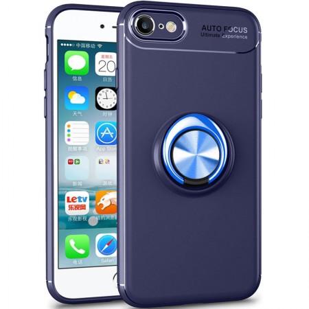 TPU чехол Deen ColorRing под магнитный держатель (opp) для Apple iPhone 7 / 8 / SE (2020) (4.7'') Синий (11595)