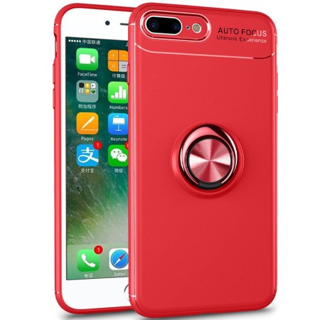 TPU чехол Deen ColorRing под магнитный держатель (opp) для Apple iPhone 7 plus / 8 plus (5.5'') Красный (11599)
