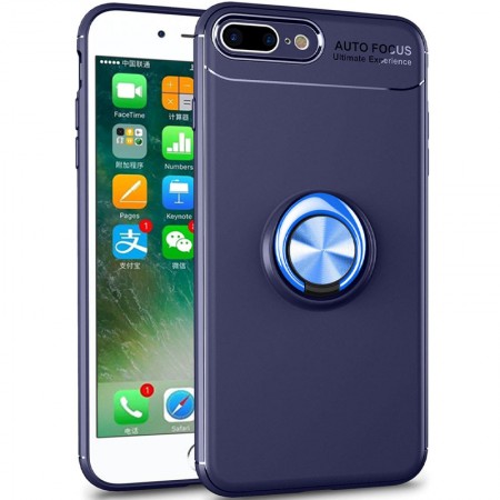 TPU чехол Deen ColorRing под магнитный держатель (opp) для Apple iPhone 7 plus / 8 plus (5.5'') Синий (11600)