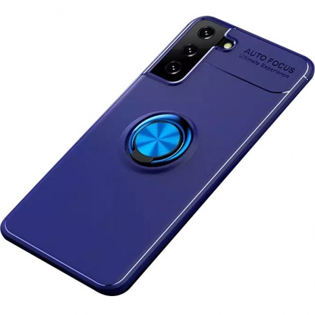 TPU чехол Deen ColorRing под магнитный держатель (opp) для Samsung Galaxy S21+ Синій (11626)