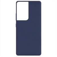 Чехол Silicone Cover Full without Logo (A) для Samsung Galaxy S21 Ultra Синий (11675)