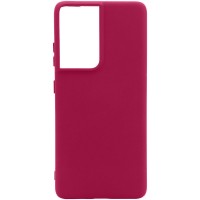 Чехол Silicone Cover Full without Logo (A) для Samsung Galaxy S21 Ultra Красный (15275)